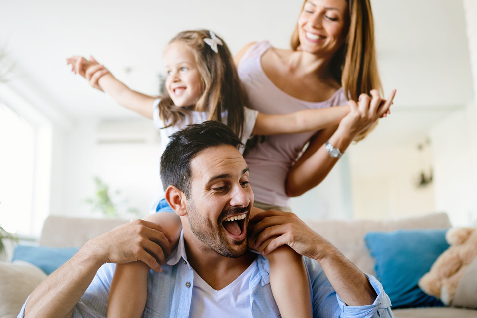 Family having fun